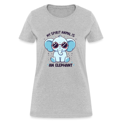 My Spirit Animal is an Elephant Women's Contoured T-Shirt - heather gray