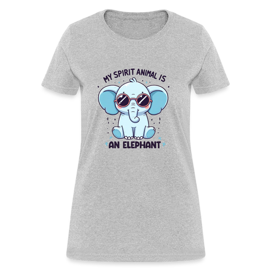 My Spirit Animal is an Elephant Women's Contoured T-Shirt - heather gray