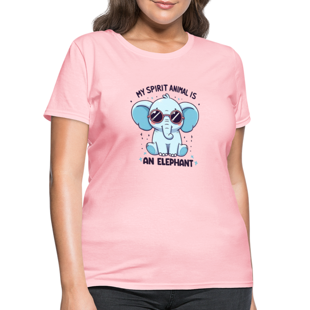 My Spirit Animal is an Elephant Women's Contoured T-Shirt - pink