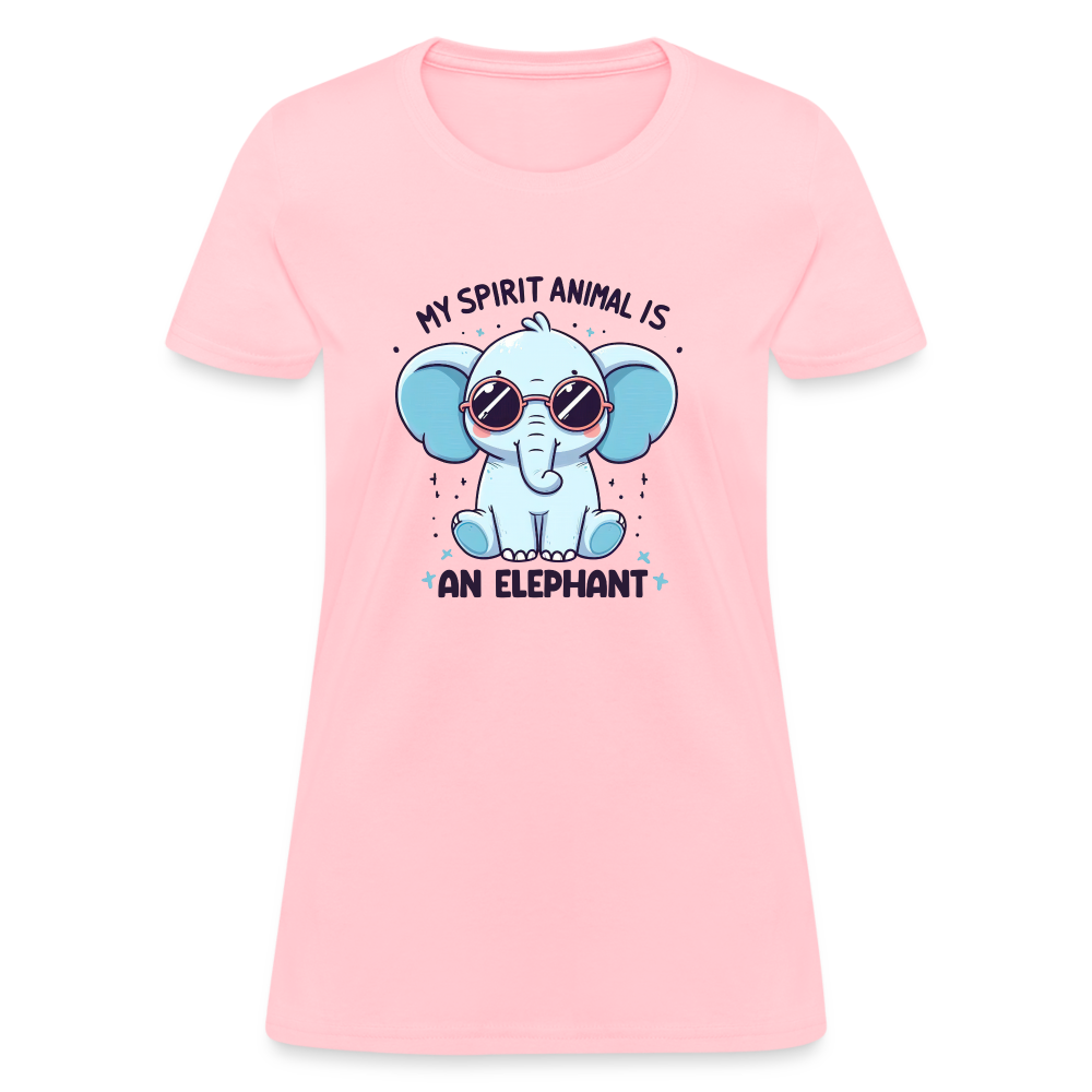 My Spirit Animal is an Elephant Women's Contoured T-Shirt - pink