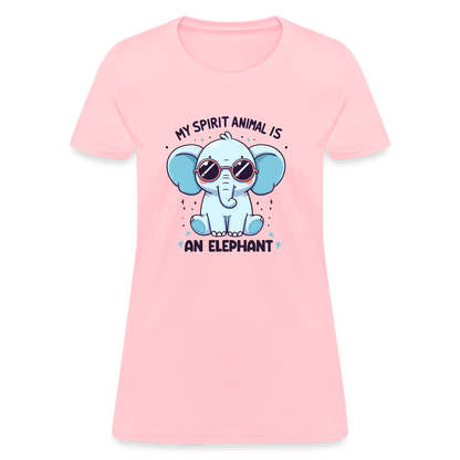 My Spirit Animal is an Elephant Women's Contoured T-Shirt - pink