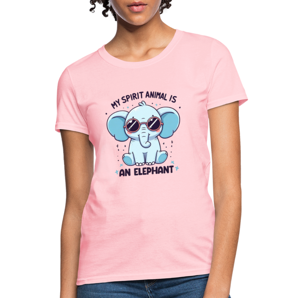 My Spirit Animal is an Elephant Women's Contoured T-Shirt - pink