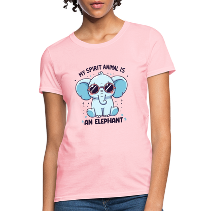 My Spirit Animal is an Elephant Women's Contoured T-Shirt - pink