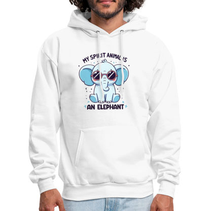 My Spirit Animal is an Elephant Hoodie - white