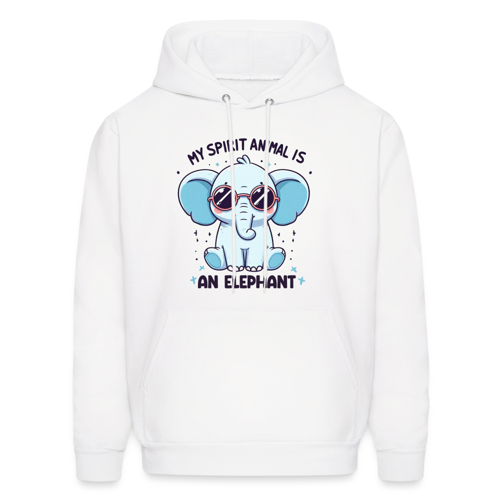 My Spirit Animal is an Elephant Hoodie - white