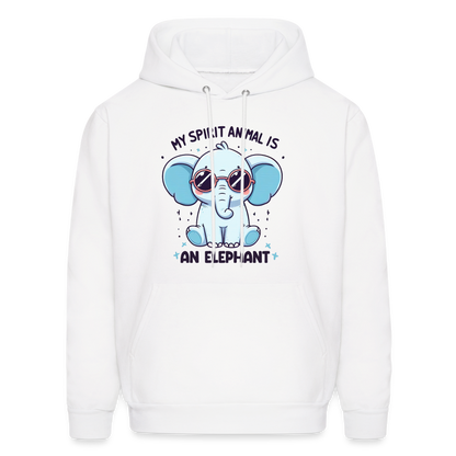 My Spirit Animal is an Elephant Hoodie - white