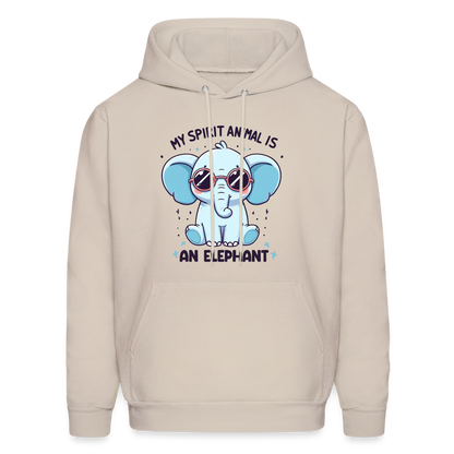 My Spirit Animal is an Elephant Hoodie - Sand