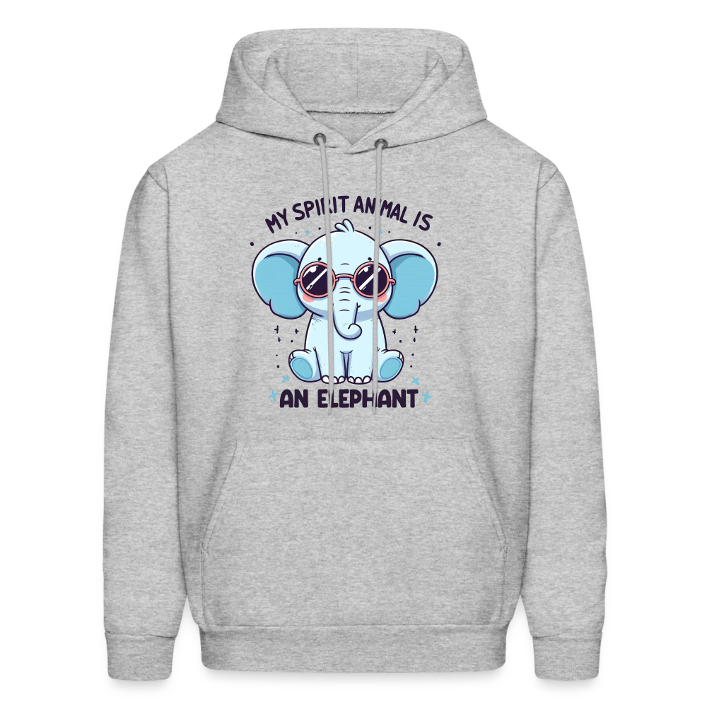 My Spirit Animal is an Elephant Hoodie - heather gray