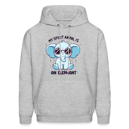 My Spirit Animal is an Elephant Hoodie - heather gray