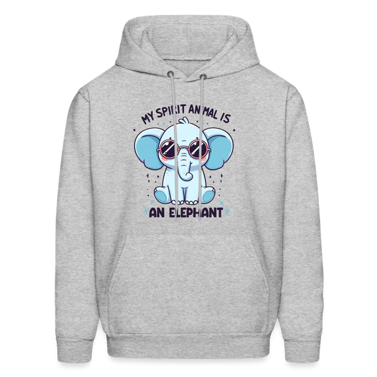 My Spirit Animal is an Elephant Hoodie - heather gray