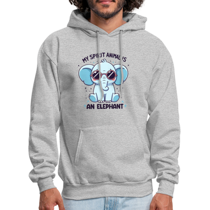 My Spirit Animal is an Elephant Hoodie - heather gray