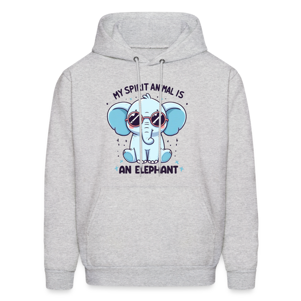 My Spirit Animal is an Elephant Hoodie - ash 