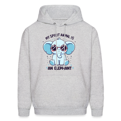 My Spirit Animal is an Elephant Hoodie - ash 