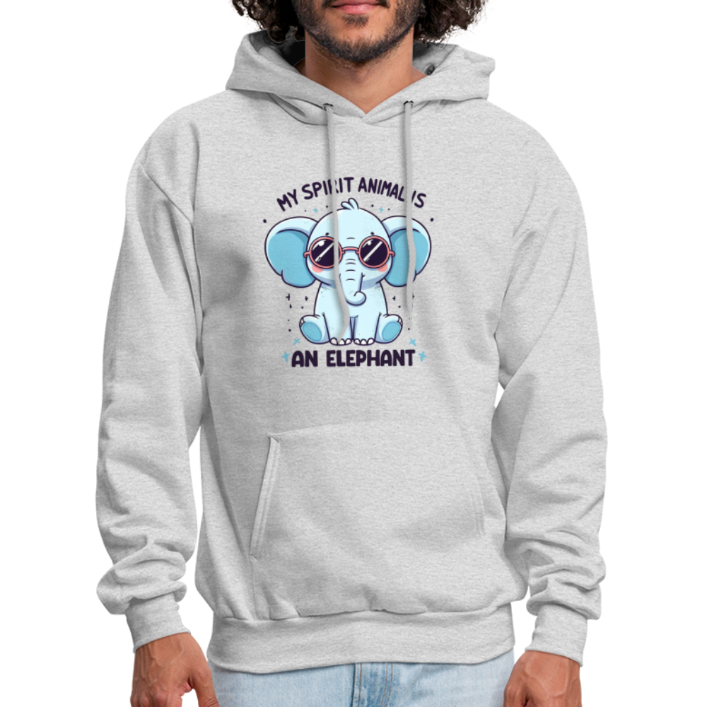 My Spirit Animal is an Elephant Hoodie - ash 