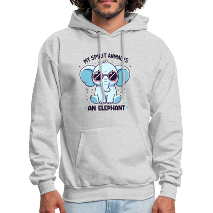 My Spirit Animal is an Elephant Hoodie - ash 