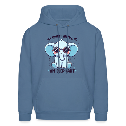 My Spirit Animal is an Elephant Hoodie - denim blue