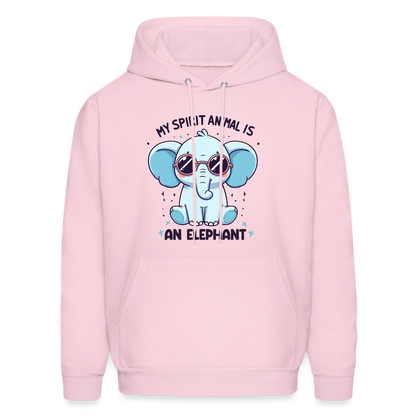 My Spirit Animal is an Elephant Hoodie - pale pink