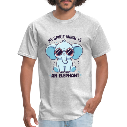 My Spirit Animal is an Elephant T-Shirt - heather gray