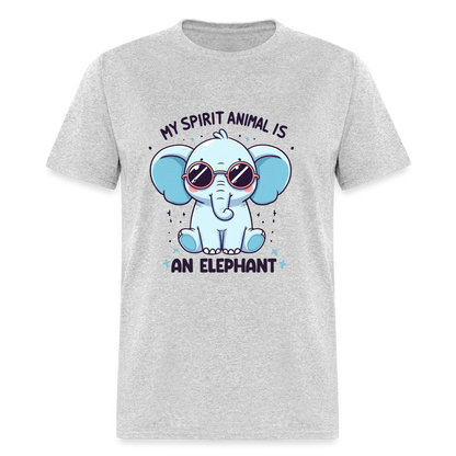 My Spirit Animal is an Elephant T-Shirt - heather gray