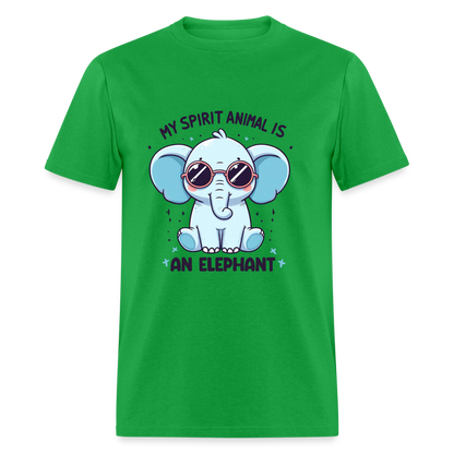 My Spirit Animal is an Elephant T-Shirt - bright green