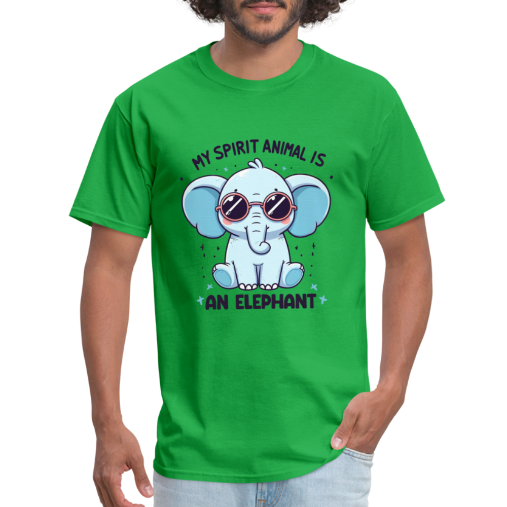 My Spirit Animal is an Elephant T-Shirt - bright green