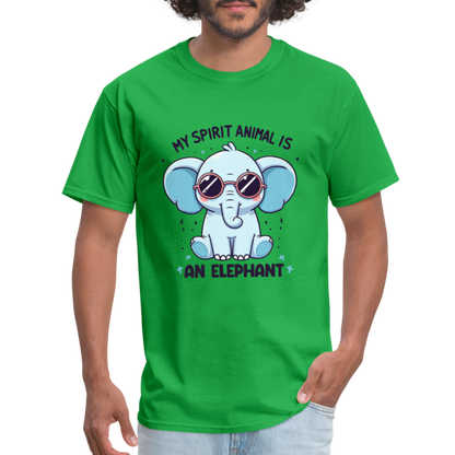 My Spirit Animal is an Elephant T-Shirt - bright green