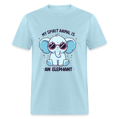 My Spirit Animal is an Elephant T-Shirt - powder blue