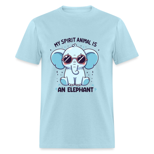 My Spirit Animal is an Elephant T-Shirt - powder blue