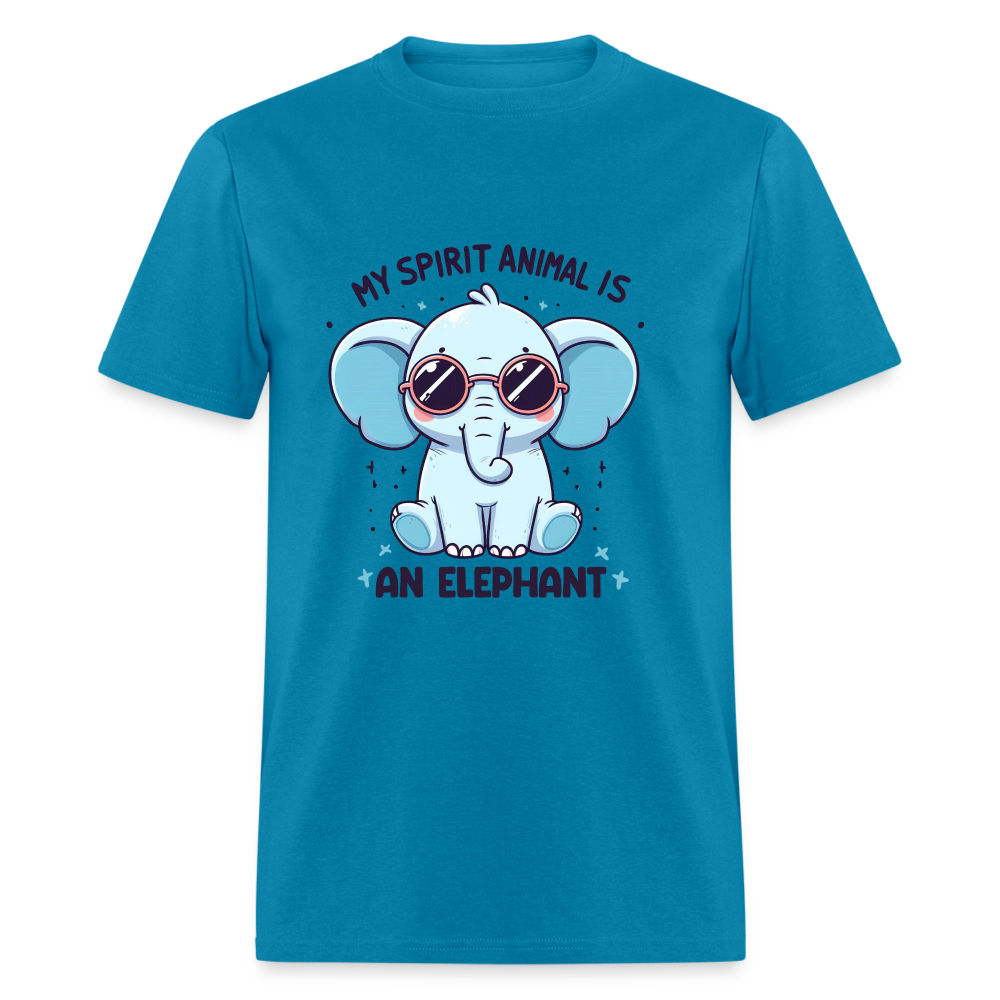 My Spirit Animal is an Elephant T-Shirt - turquoise