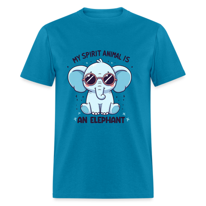 My Spirit Animal is an Elephant T-Shirt - turquoise