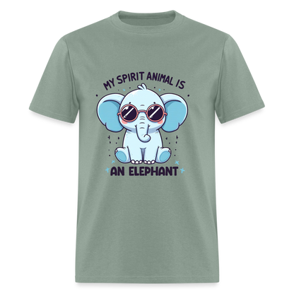 My Spirit Animal is an Elephant T-Shirt - sage