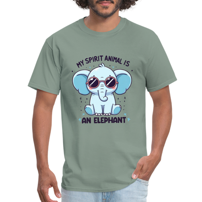 My Spirit Animal is an Elephant T-Shirt - sage