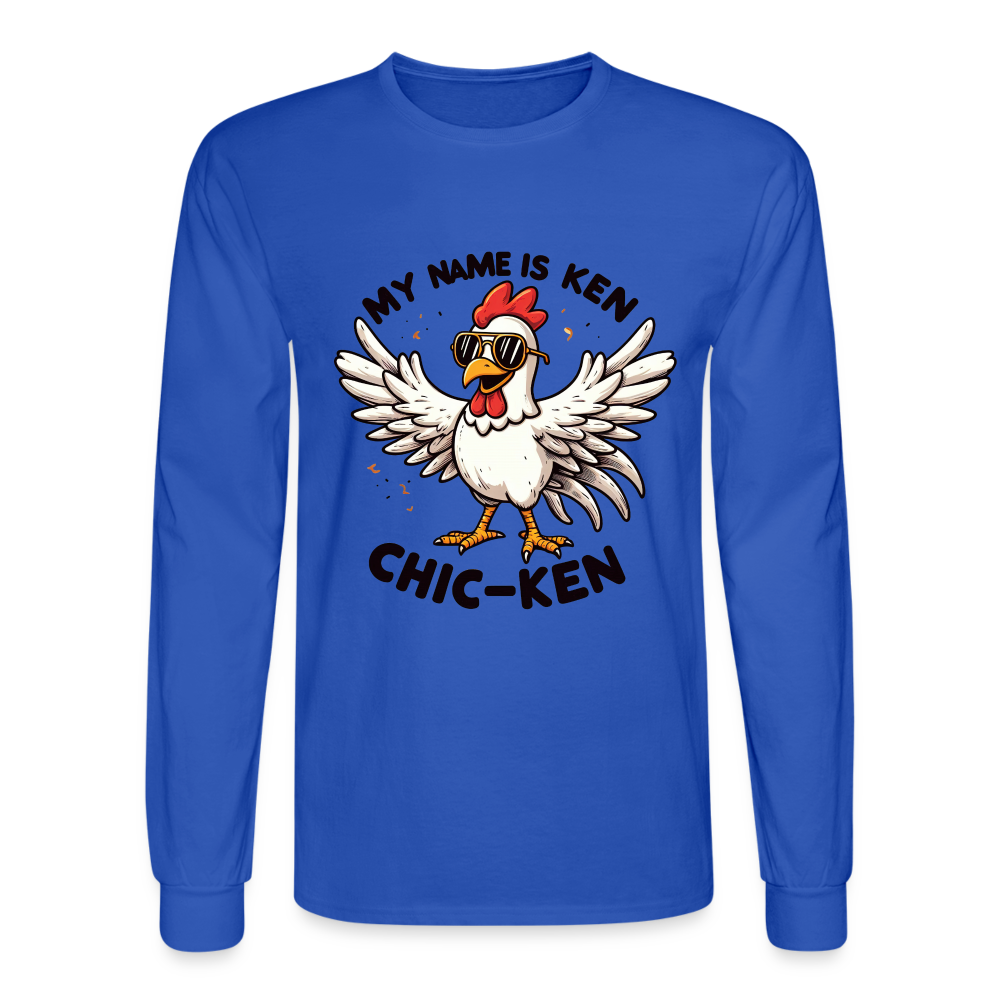 My Name is Ken (Chic - Ken) Men's Long Sleeve T-Shirt - royal blue