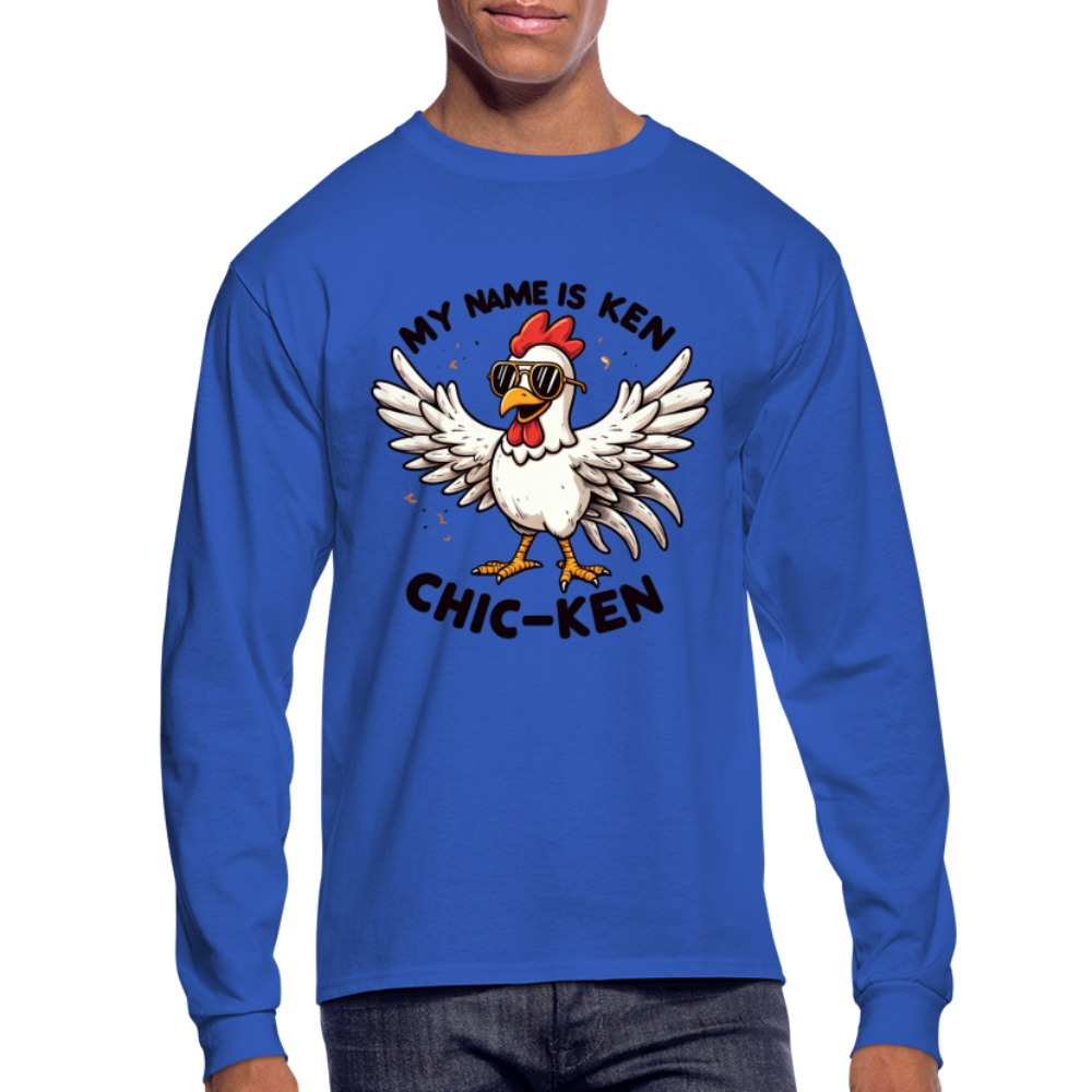 My Name is Ken (Chic - Ken) Men's Long Sleeve T-Shirt - royal blue