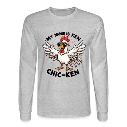 My Name is Ken (Chic - Ken) Men's Long Sleeve T-Shirt - heather gray