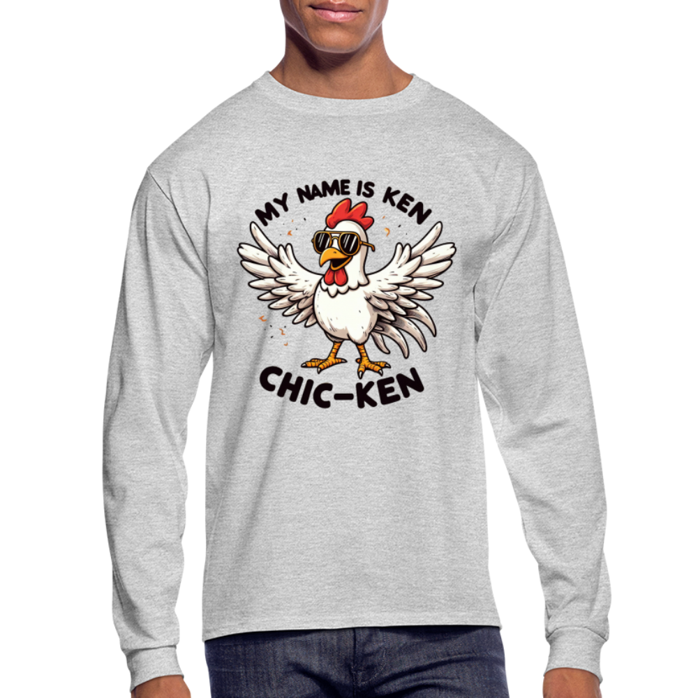 My Name is Ken (Chic - Ken) Men's Long Sleeve T-Shirt - heather gray