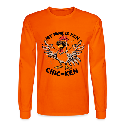 My Name is Ken (Chic - Ken) Men's Long Sleeve T-Shirt - orange