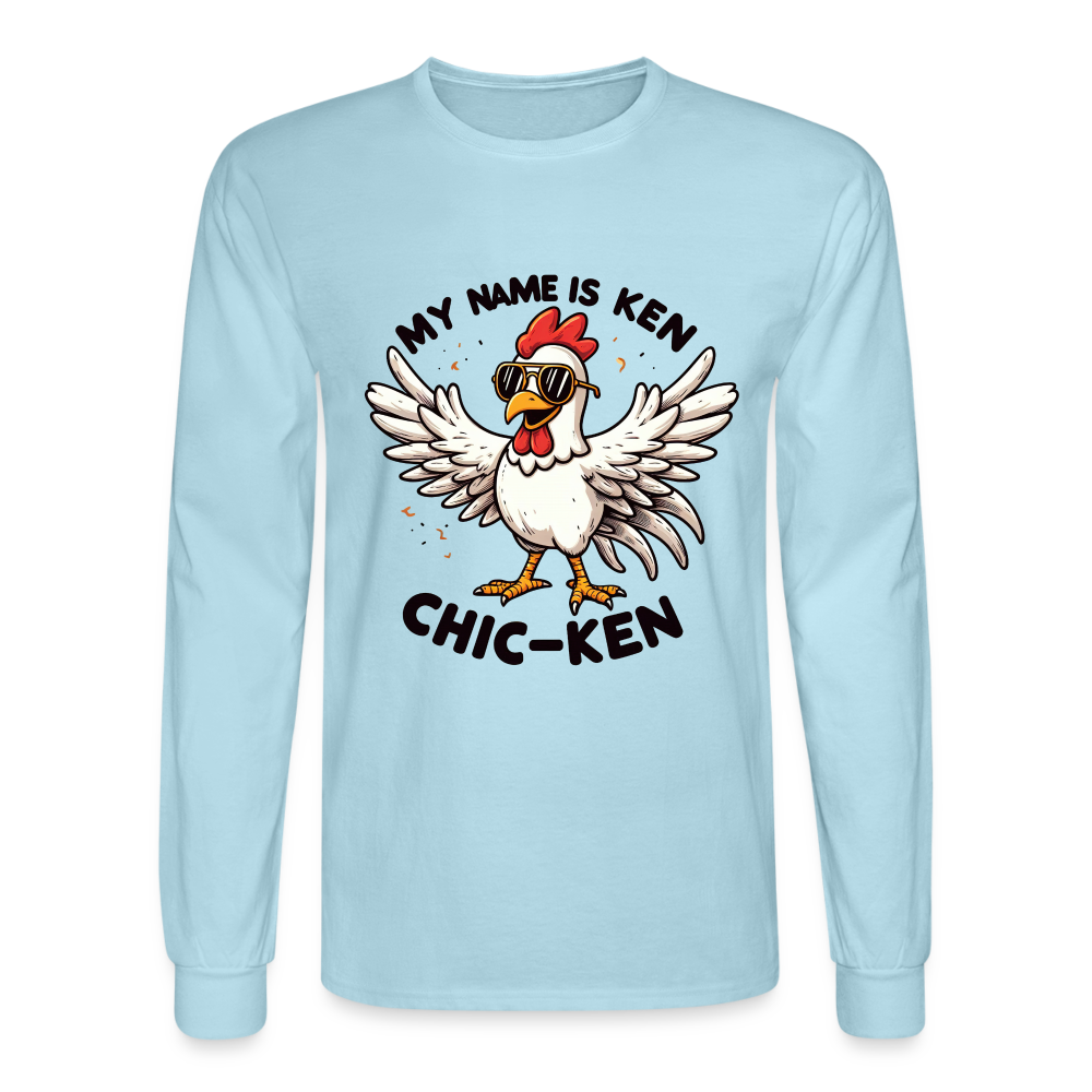 My Name is Ken (Chic - Ken) Men's Long Sleeve T-Shirt - powder blue