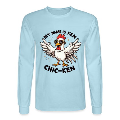 My Name is Ken (Chic - Ken) Men's Long Sleeve T-Shirt - powder blue