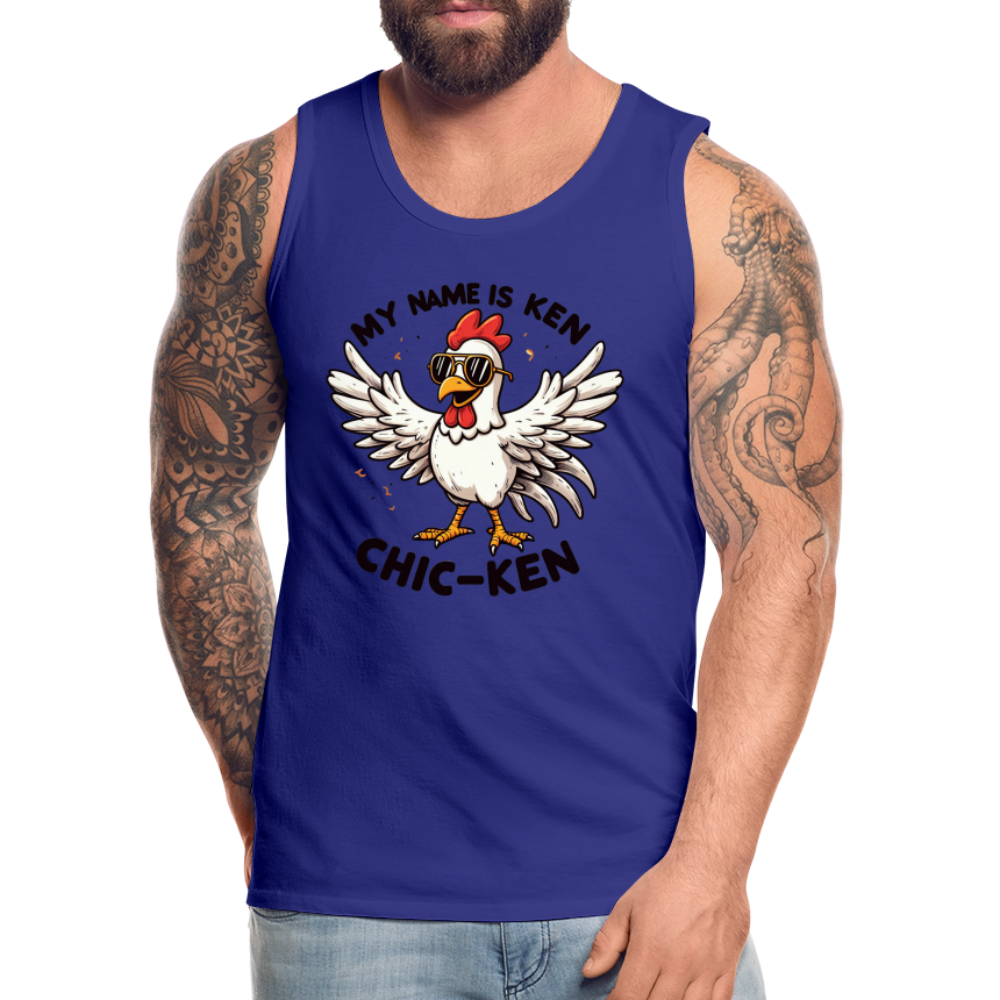 My Name is Ken (Chic - Ken) Men’s Premium Tank Top - royal blue