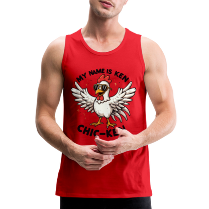 My Name is Ken (Chic - Ken) Men’s Premium Tank Top - red