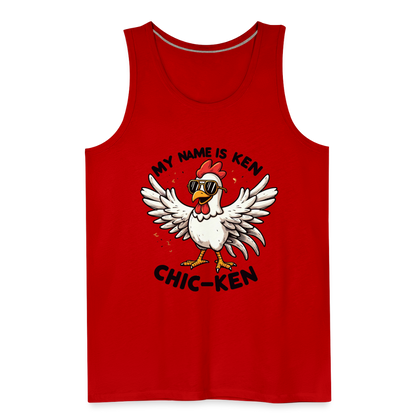 My Name is Ken (Chic - Ken) Men’s Premium Tank Top - red