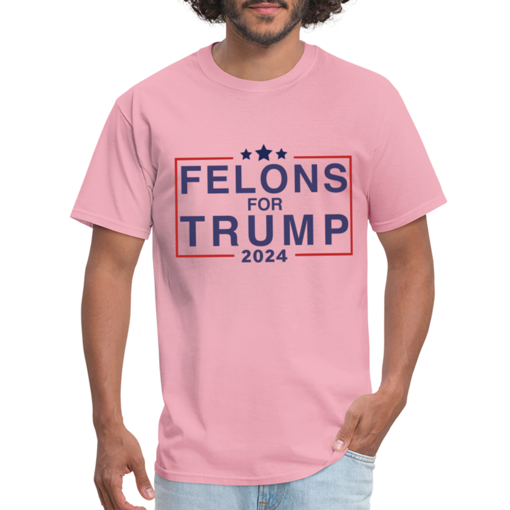 Felons for Trump 2024 T-Shirt - pink