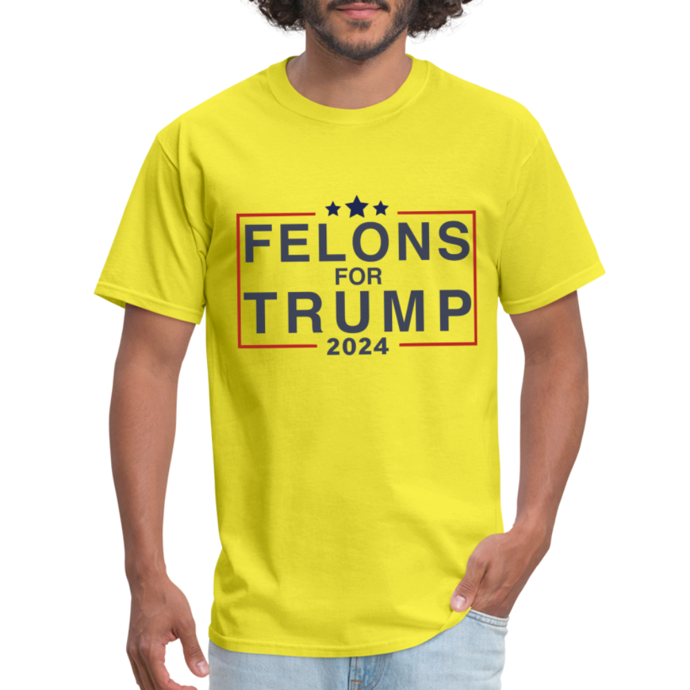 Felons for Trump 2024 T-Shirt - yellow