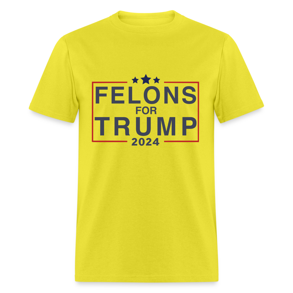 Felons for Trump 2024 T-Shirt - yellow