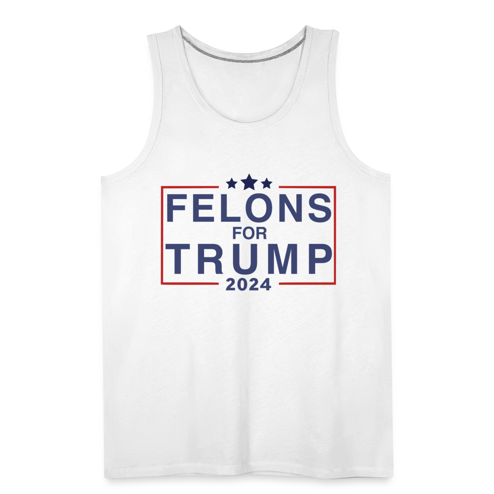 Felons for Trump 2024 Men’s Premium Tank Top - white