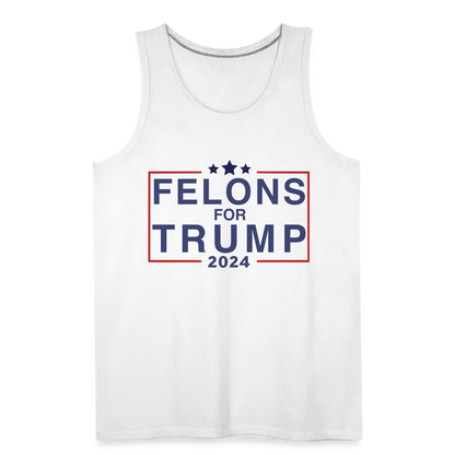 Felons for Trump 2024 Men’s Premium Tank Top - white