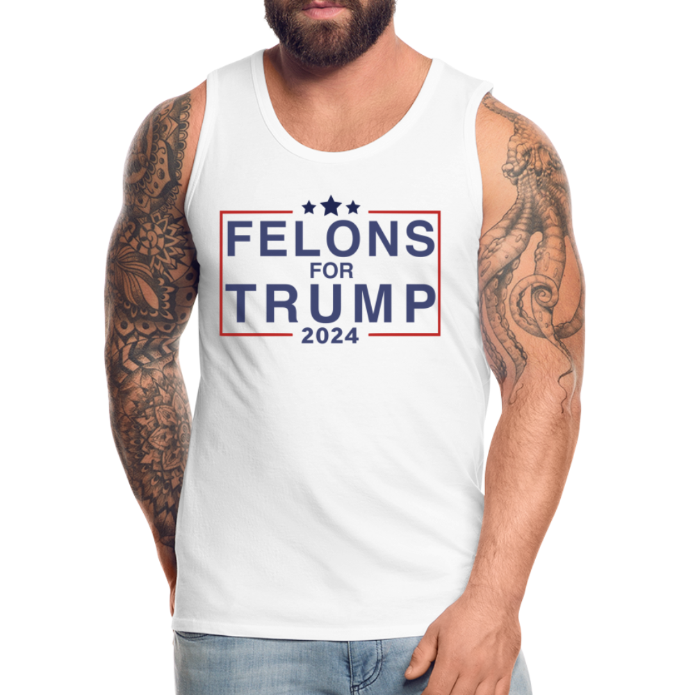 Felons for Trump 2024 Men’s Premium Tank Top - white