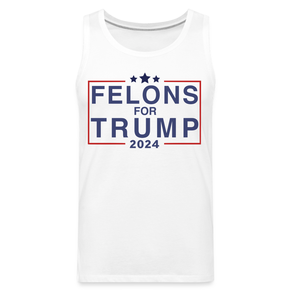 Felons for Trump 2024 Men’s Premium Tank Top - white