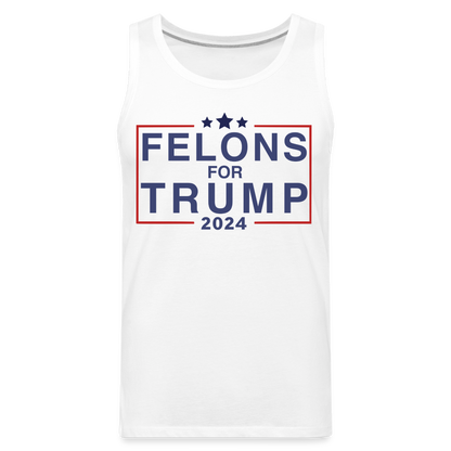 Felons for Trump 2024 Men’s Premium Tank Top - white